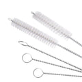 Stainless steel straw cleaning brush, 23cm long, for reusable straws.