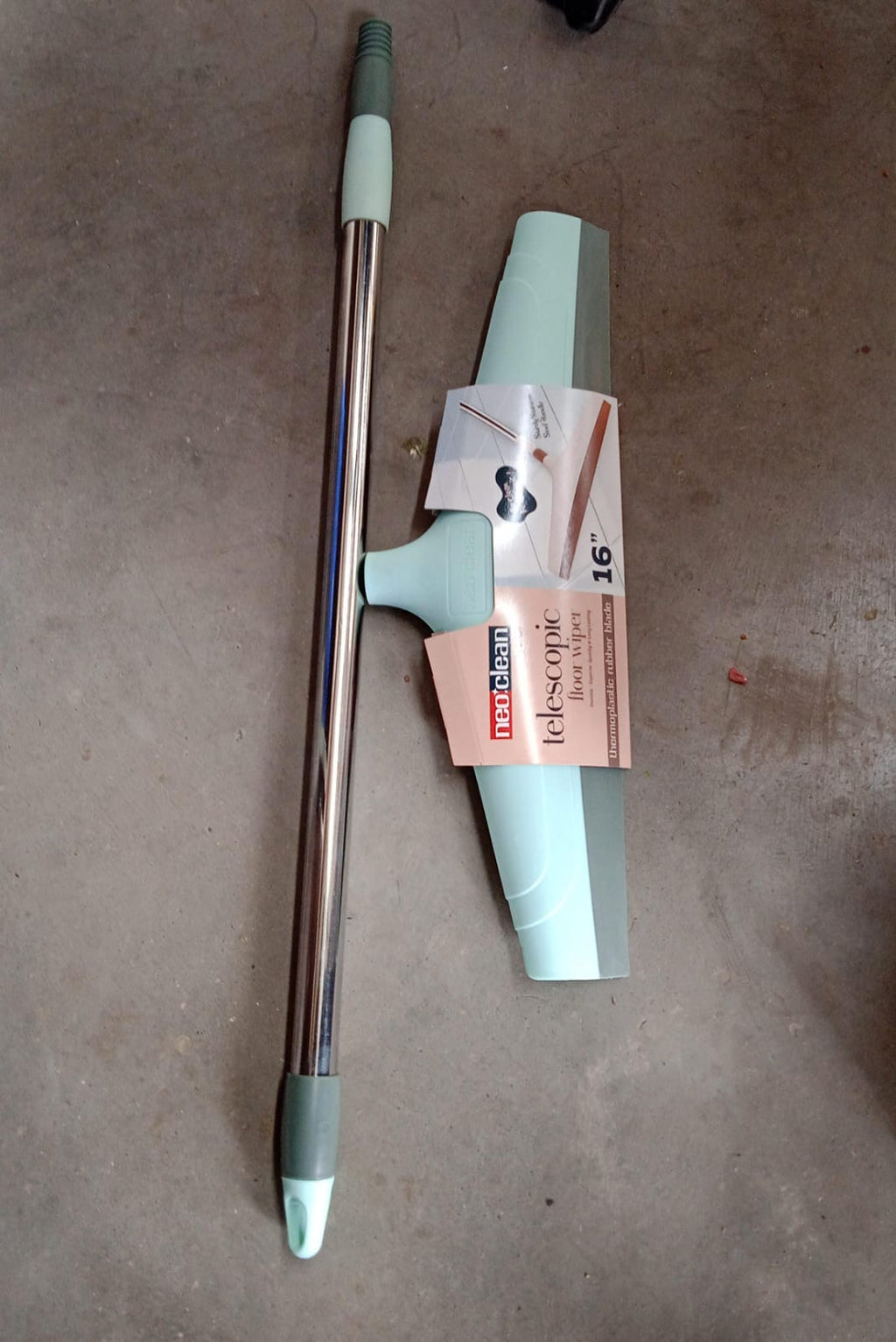 The Ganesh 16 inch telescopic wiper, ready for efficient floor cleaning.