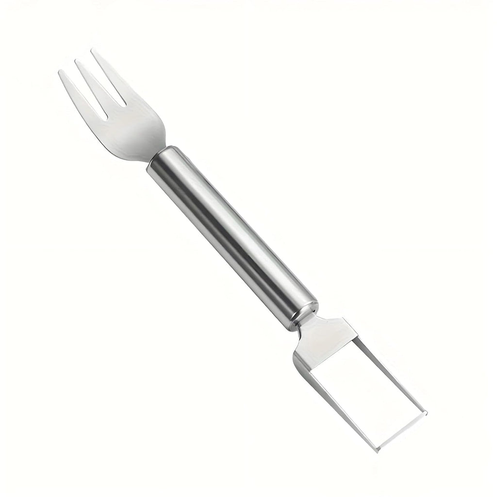 Detailed view of watermelon cutter and serving fork