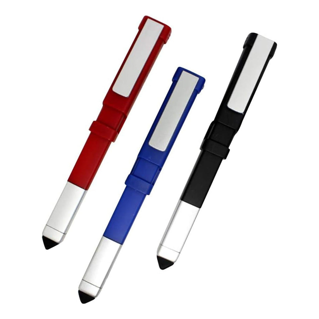 The 4-in-1 tech tool pen laid out to show all its screwdriver sets and functions.