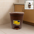 White mini pedal dustbin, 8 litre capacity, for a tidy home.