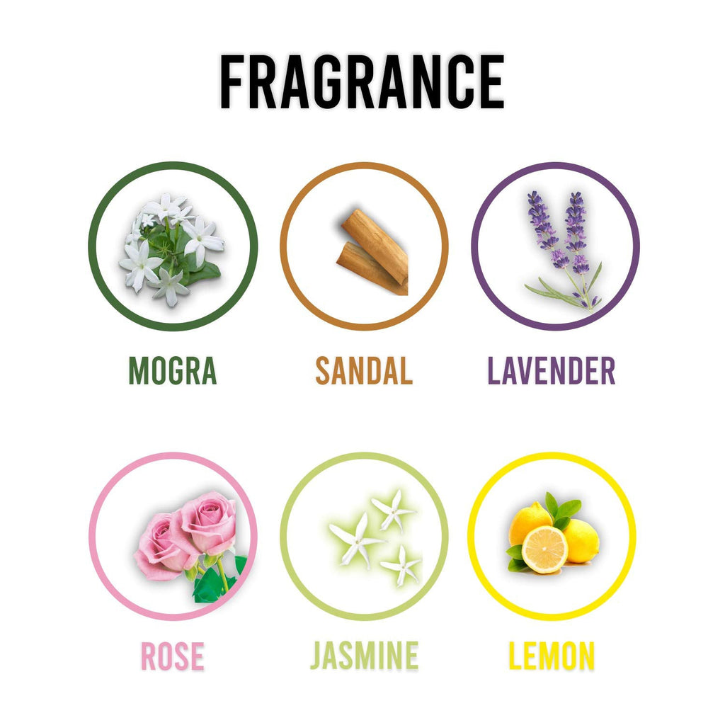 Long-lasting floral air freshener block providing continuous freshness in bathrooms.