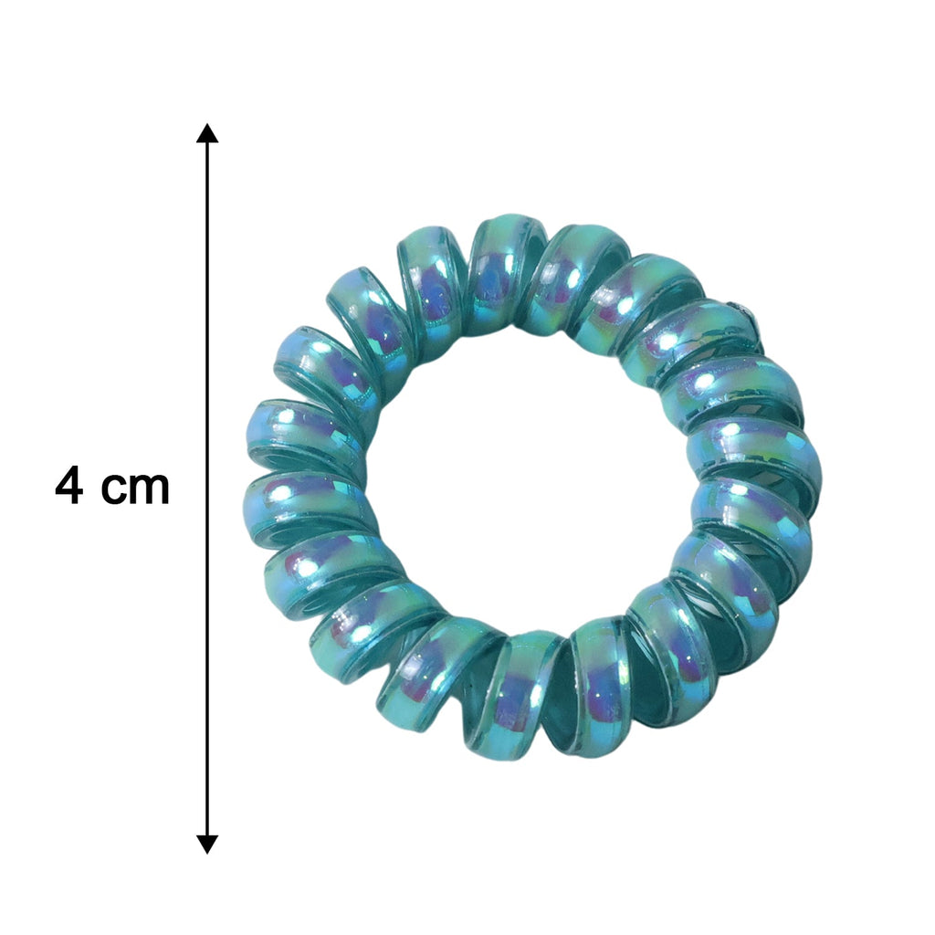 Size reference for colorful spiral coil hair band