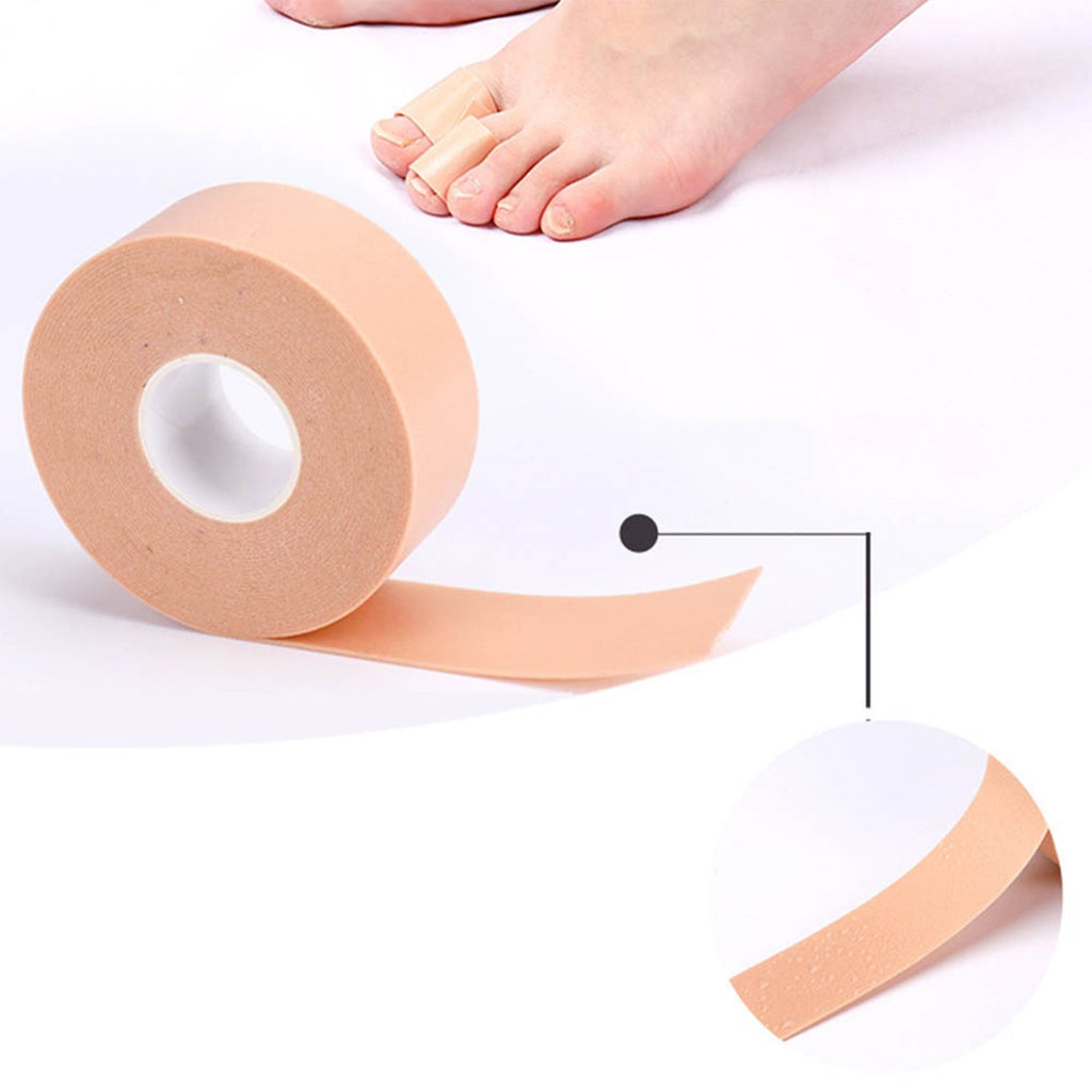 Waterproof blister plaster applied to a heel for protection.