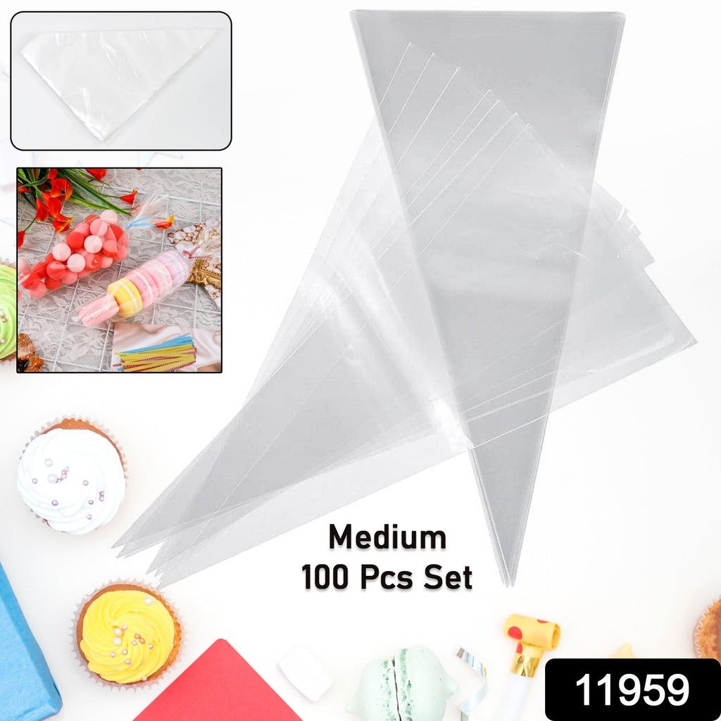 Medium disposable piping bag with cream for cupcake decoration