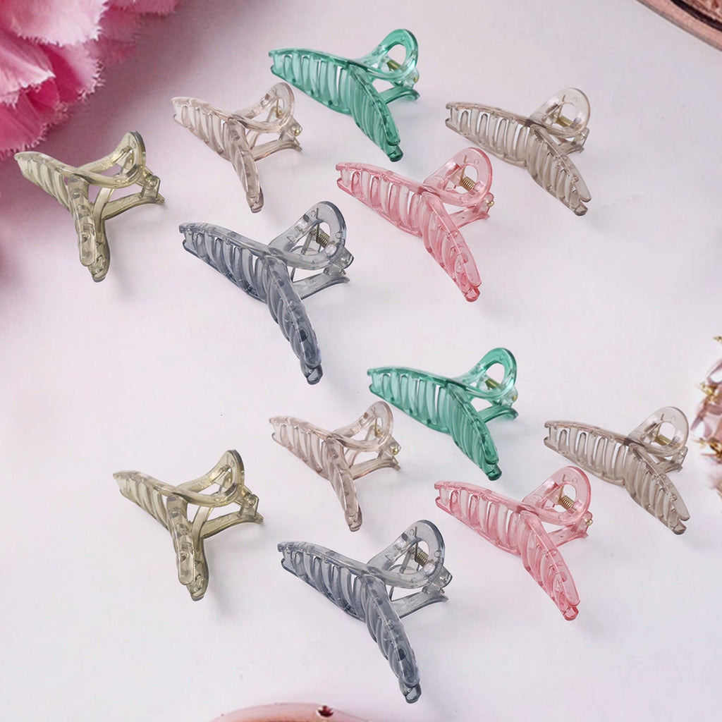 Premium multicolor Hair Clutcher Clip from 12-piece set
