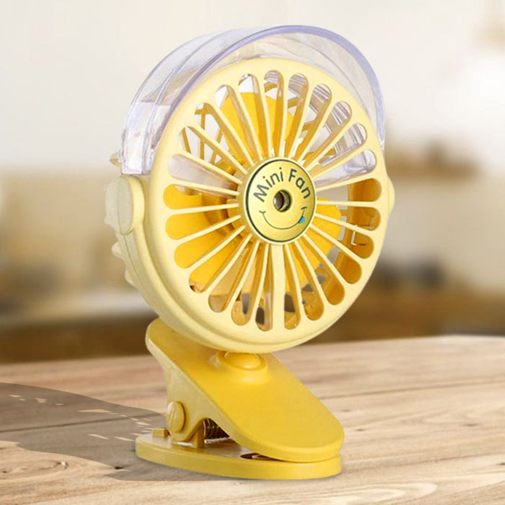A compact grey Clip Desk Fan with a strong clip for versatile desktop or portable use.