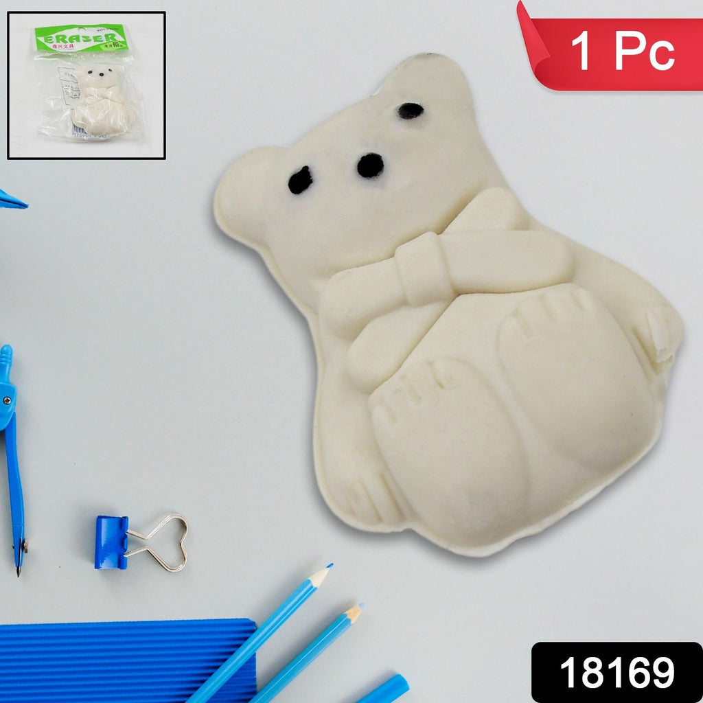 Assortment of vibrant cartoon erasers for kids' school supplies.