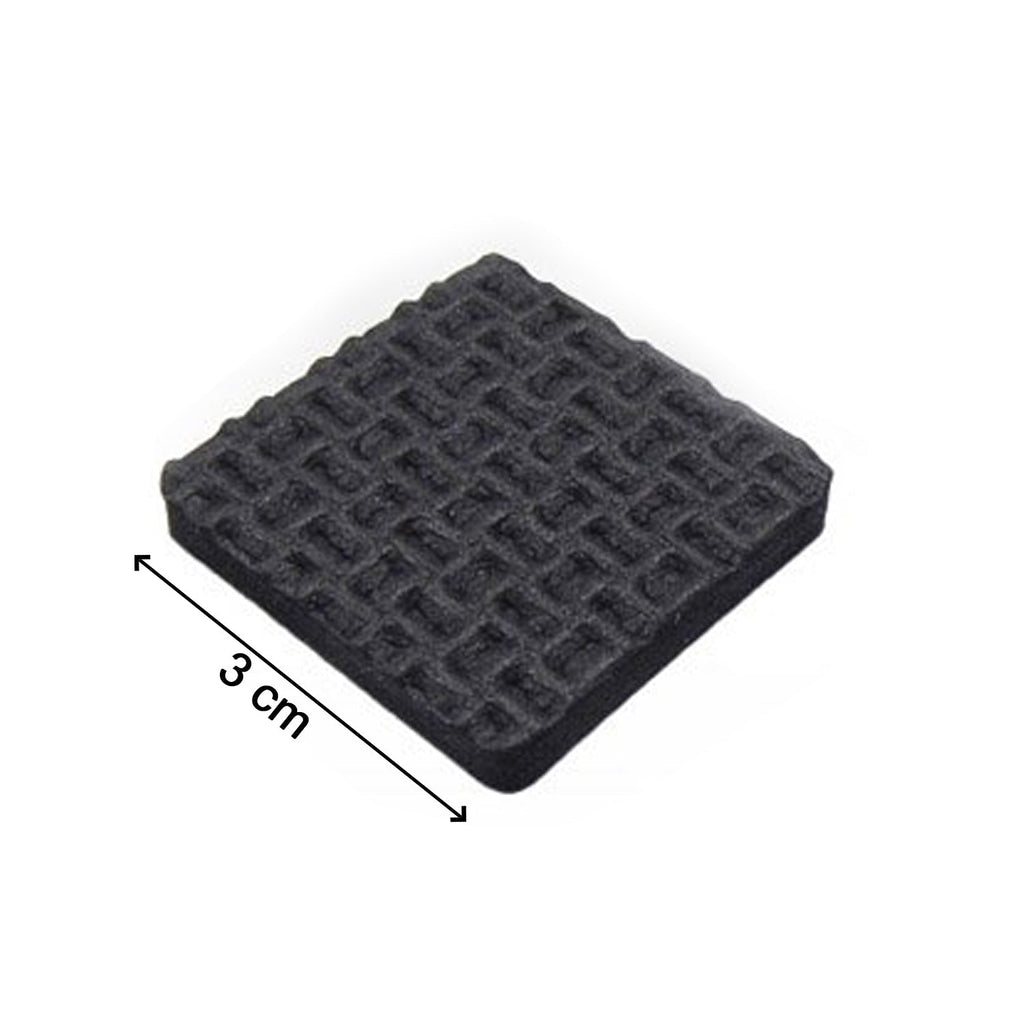 Furniture protection pads preventing scratches under sofa legs on a tiled floor