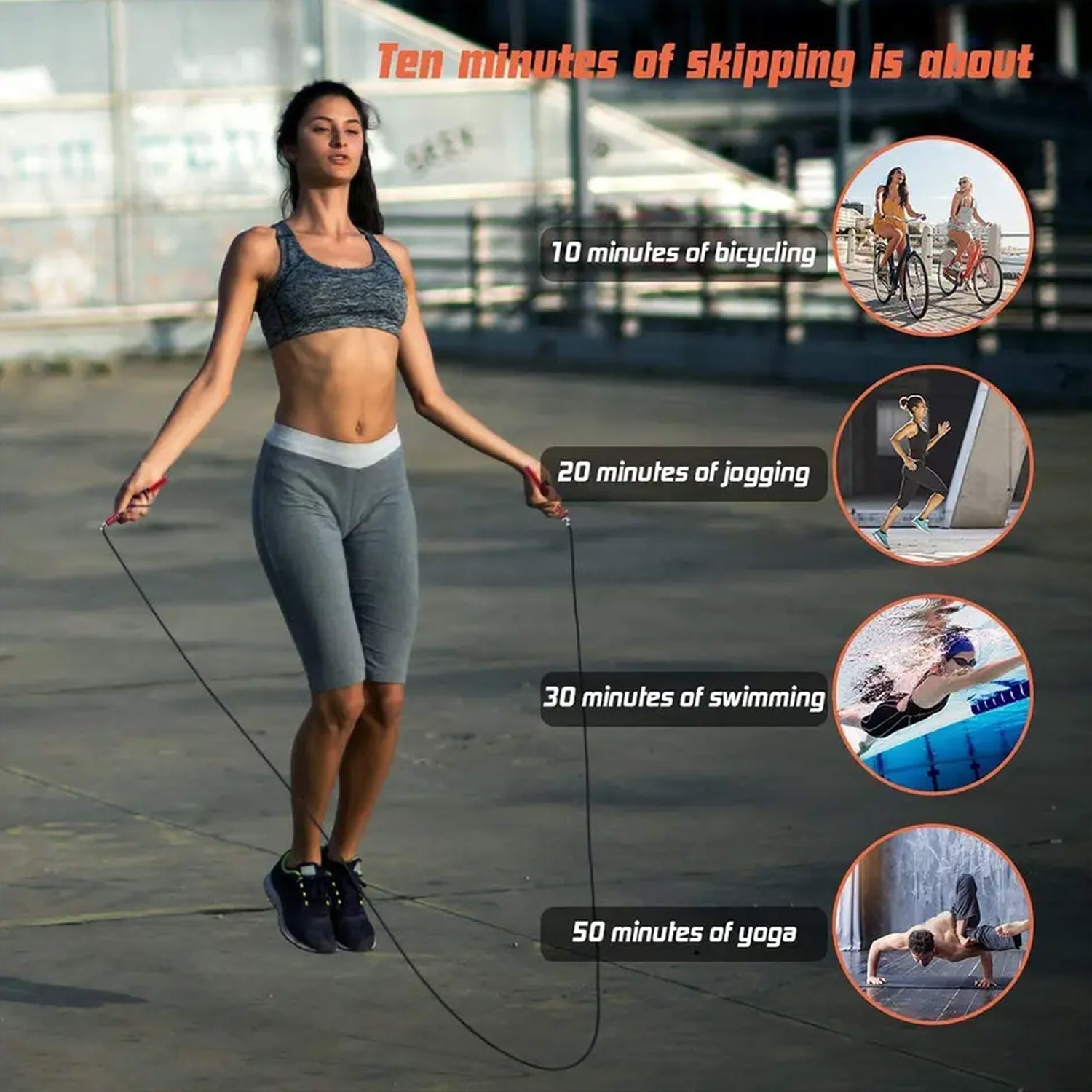 Durable PVC jump rope, perfect for effective weight loss and exercise.