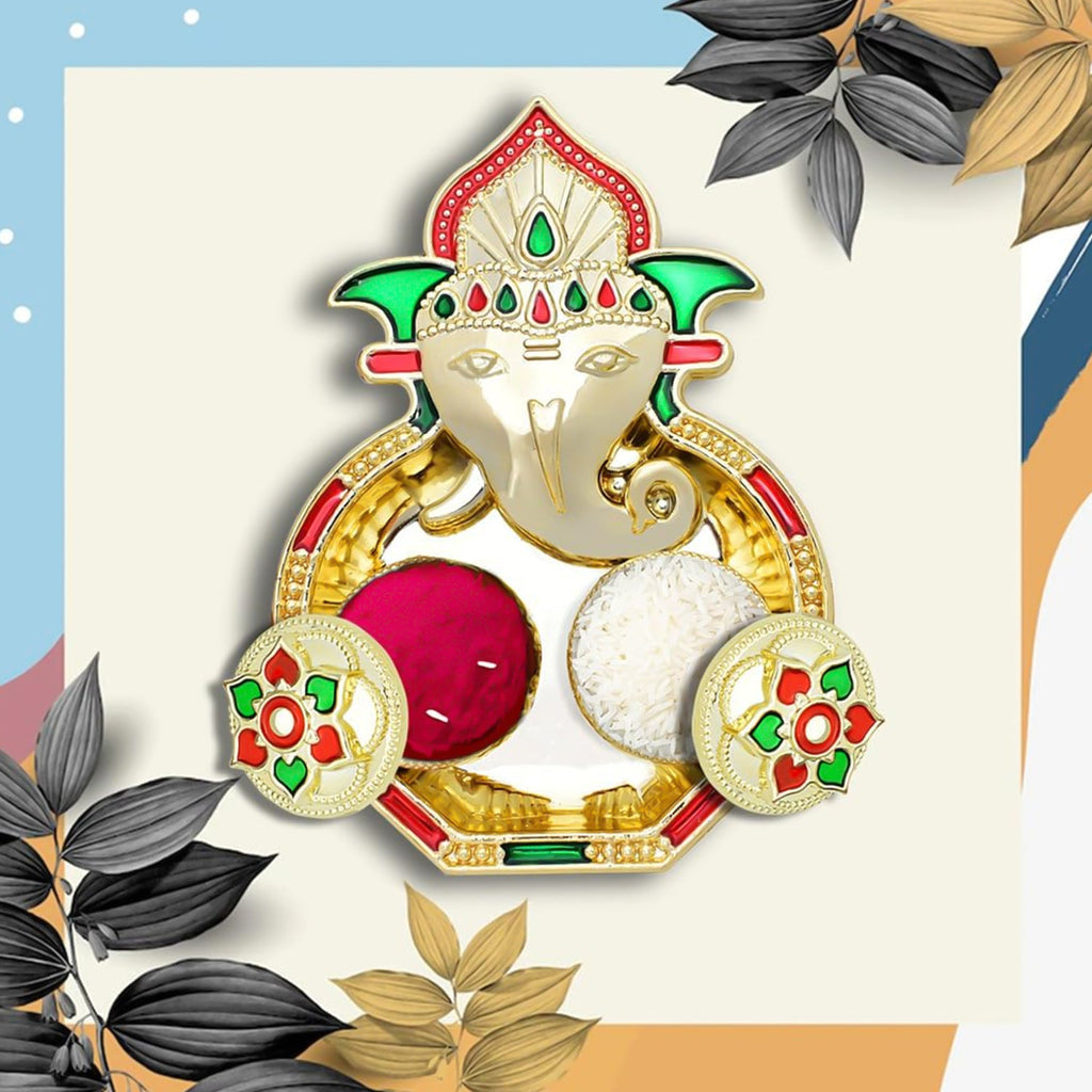 Decorative Ganesh Kumkum Box perfect for festive pooja rituals