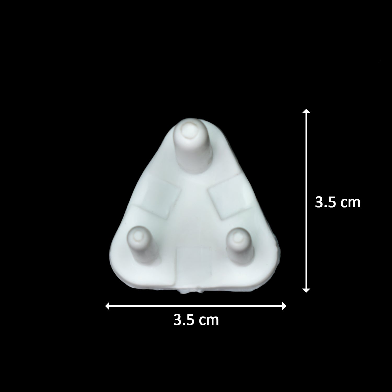 Multiple white electrical socket covers arranged neatly, highlighting the 100-piece pack.