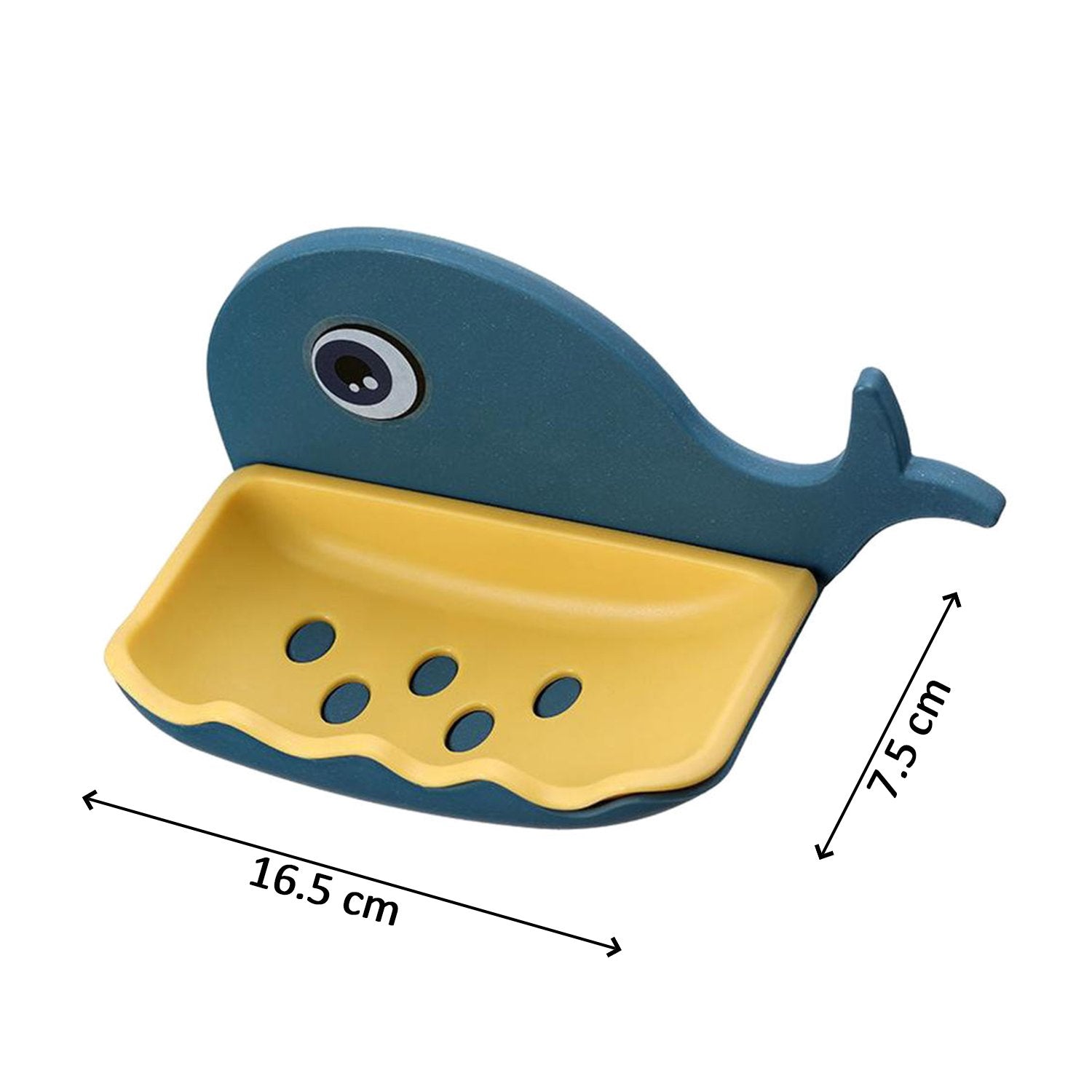 Side profile of the decorative fish shape soap dish, highlighting its sleek design.