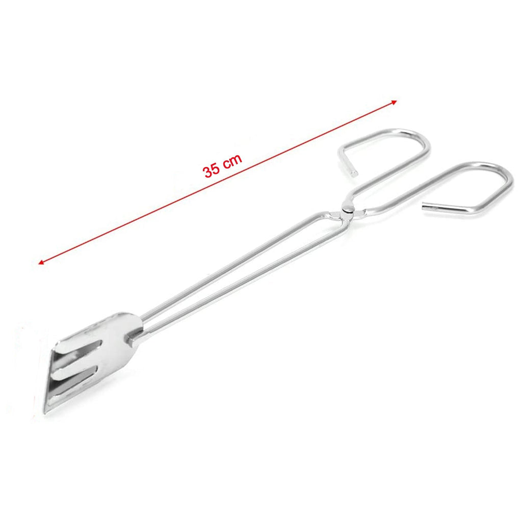 Metal kitchen tongs ideal for serving salads or hot dishes.