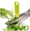 Stainless steel 5-blade herb scissors for kitchen use