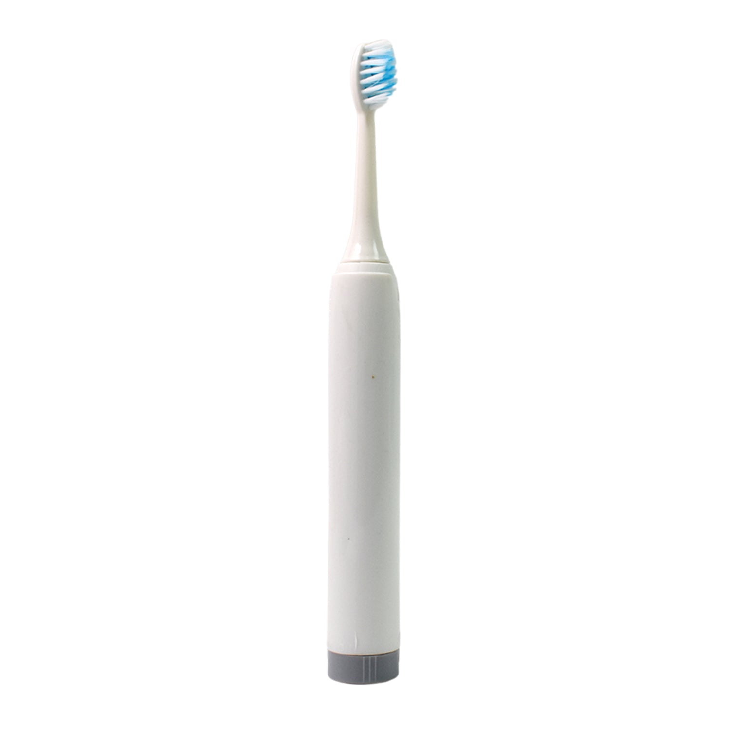 Hand holding the ergonomic BrushedUp Electric Toothbrush, demonstrating comfortable grip.