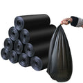 Medium eco-friendly black garbage bag sized 24 x 32 inches for household waste