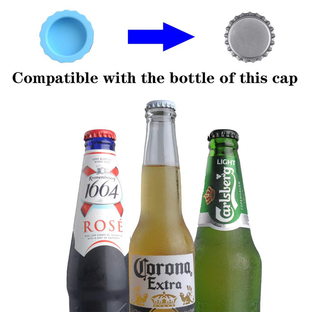 Variety of vibrant silicone soda bottle seals arranged together.