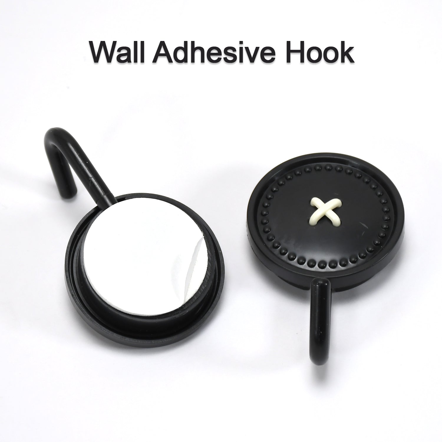 Set of durable heavy-duty adhesive hooks for wall mounting