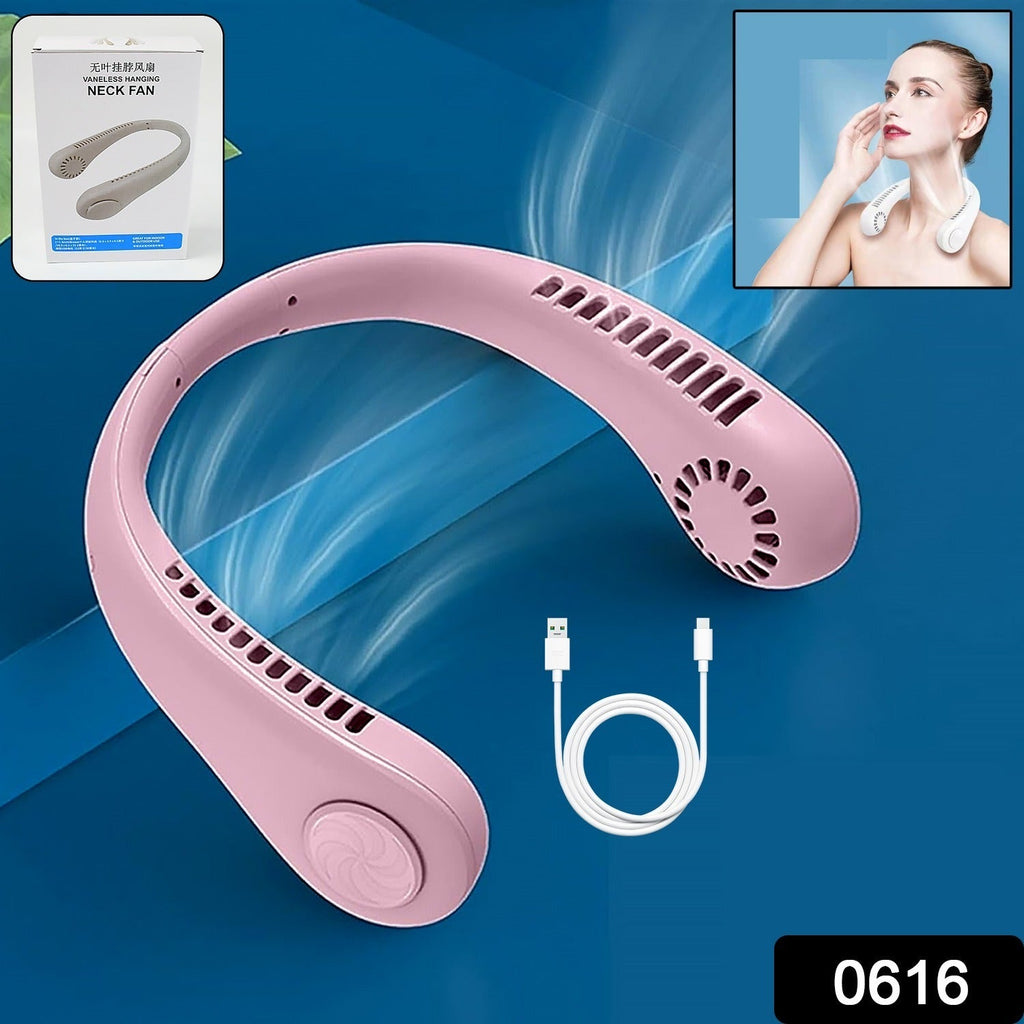The flexible neck band fan presented on a clean white background.