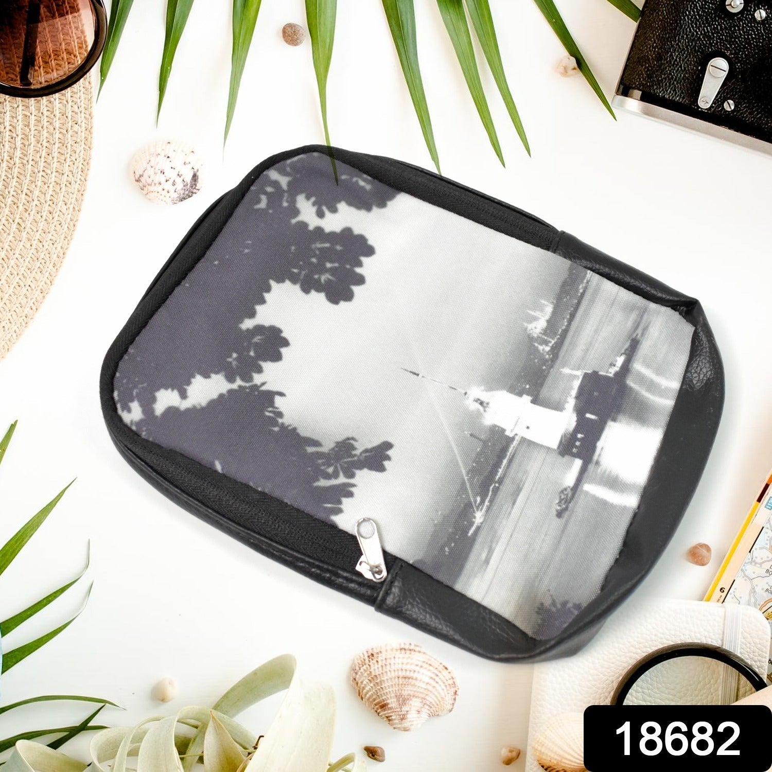 Compact Glimmerly portable storage bag for women, showcasing its sleek profile.