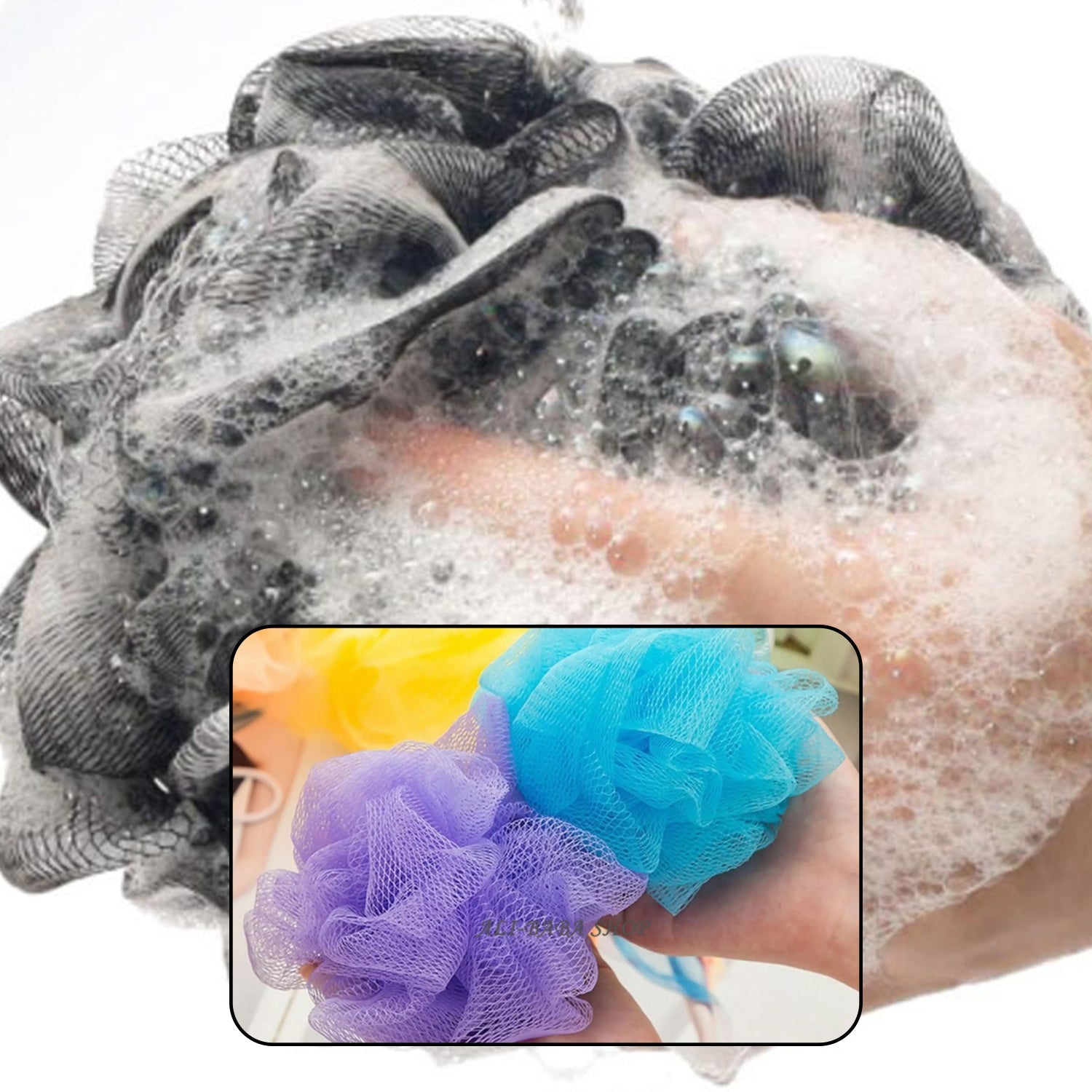 Multiple soft body scrubbers for gentle exfoliation.
