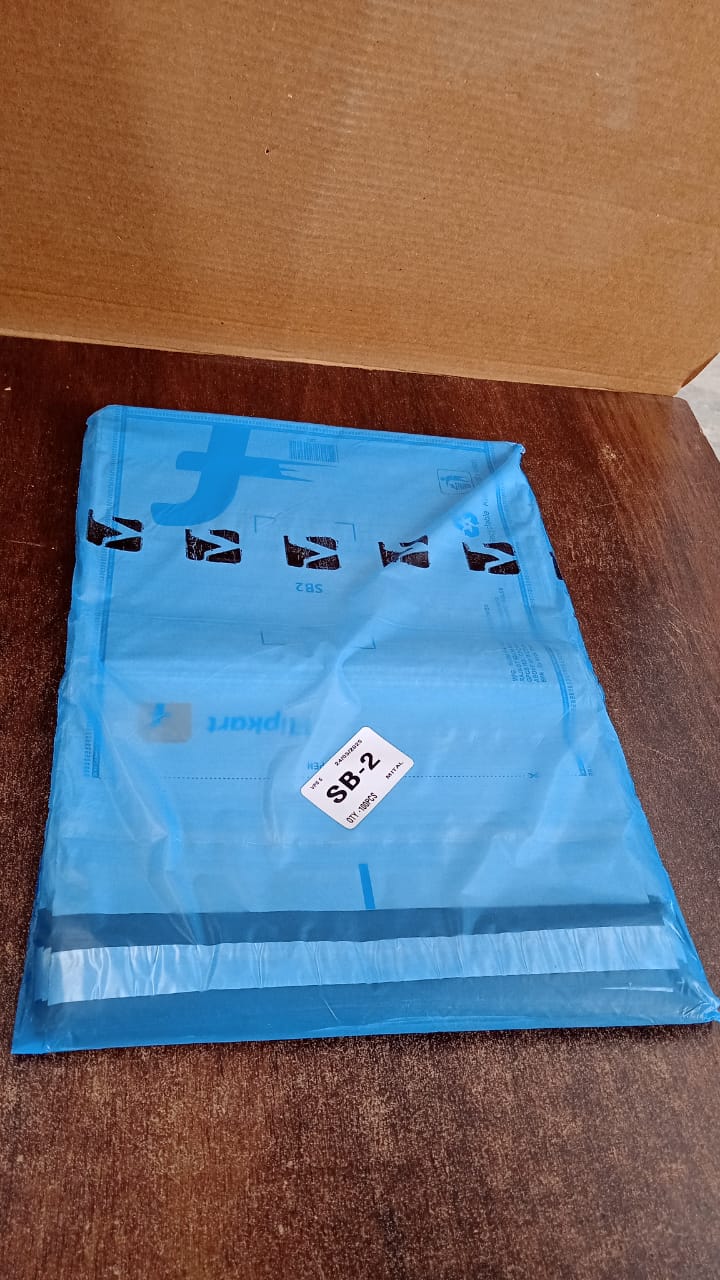 Multiple Flipkart branded tamper-proof courier bags packed