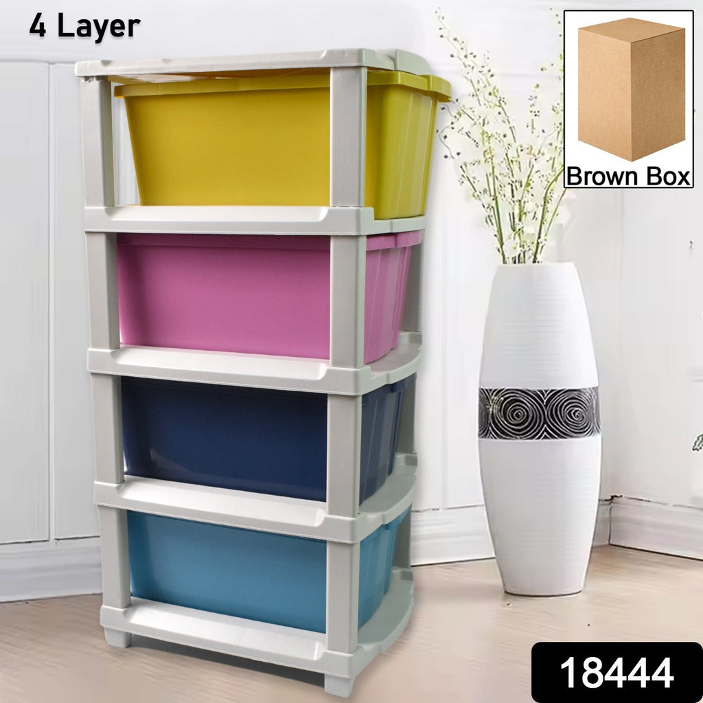 The multi-purpose plastic drawer organizer displayed in a modern living space, showcasing its versatility.