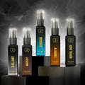 Luxury Perfume Combo Pack featuring five men's Eau de Parfum bottles in travel-friendly spray packaging