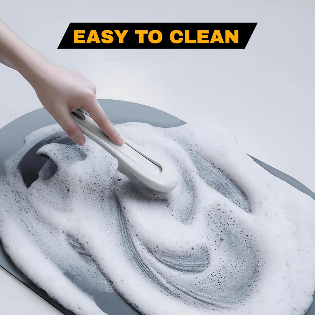 Close-up showing soft velvet texture of the super absorbent bath mat