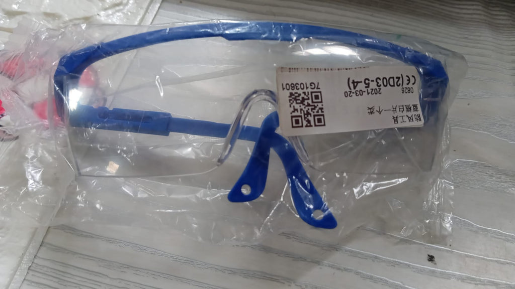 Durable safety goggles ideal for shooting range and laboratory work.