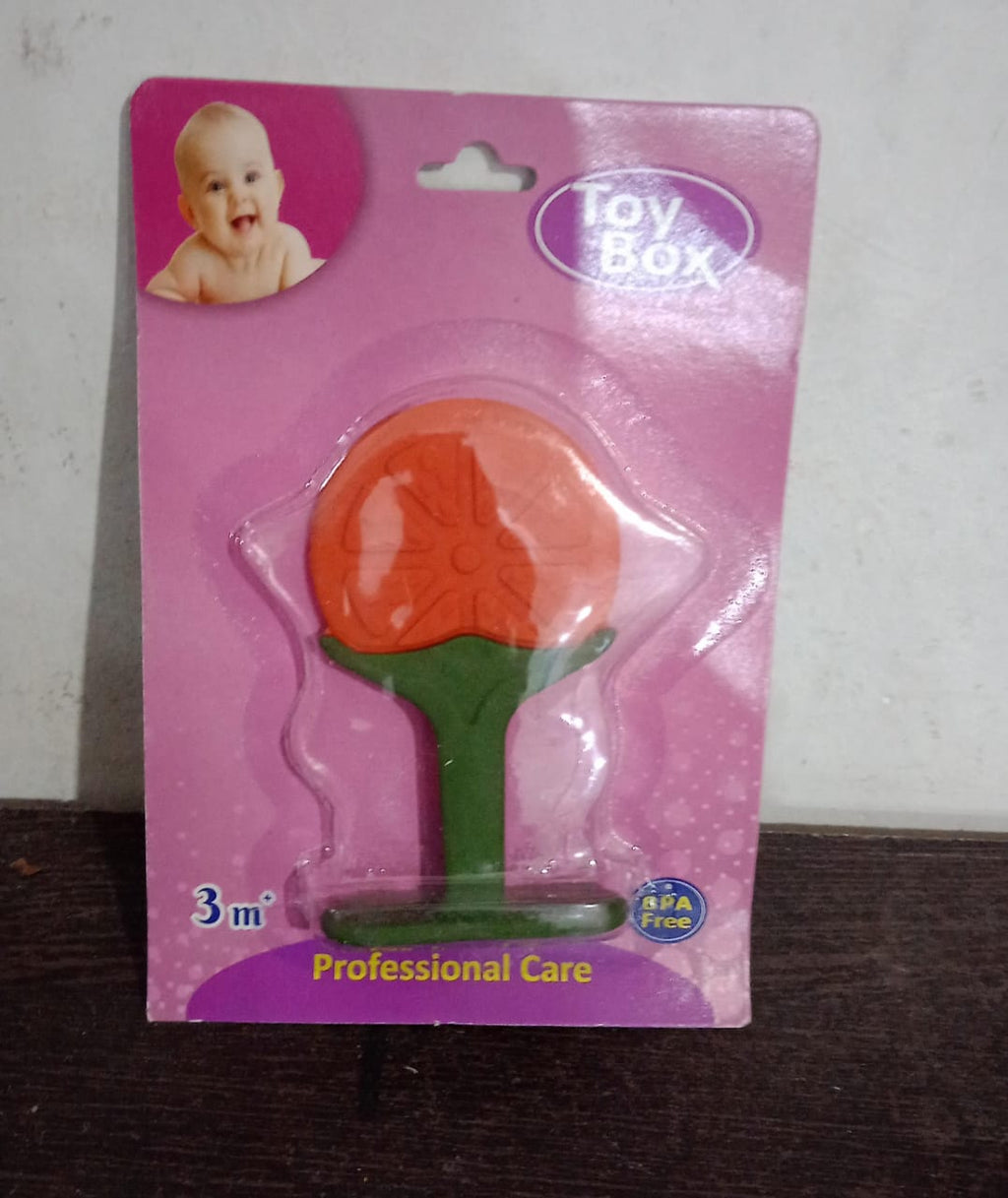 Vibrant Baby Silicone Teether against a clean white background.