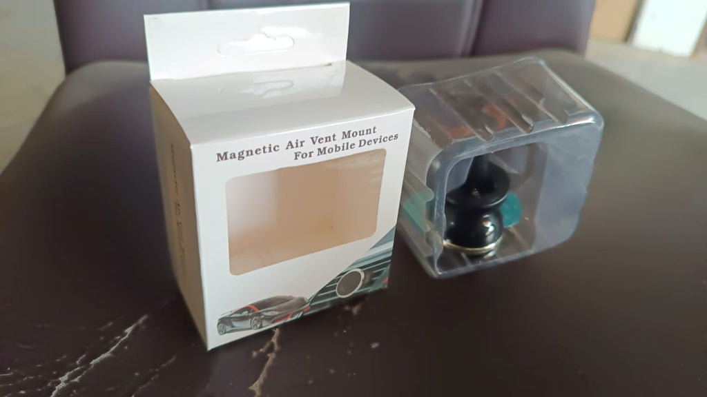 Universal magnetic car mobile holder installed in car interior