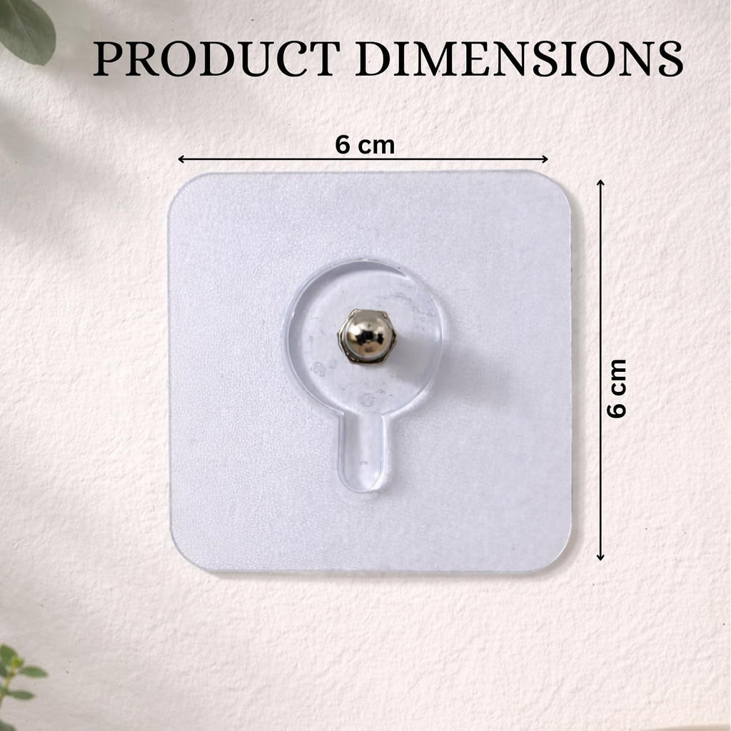 Plastic transparent wall hooks for easy installation