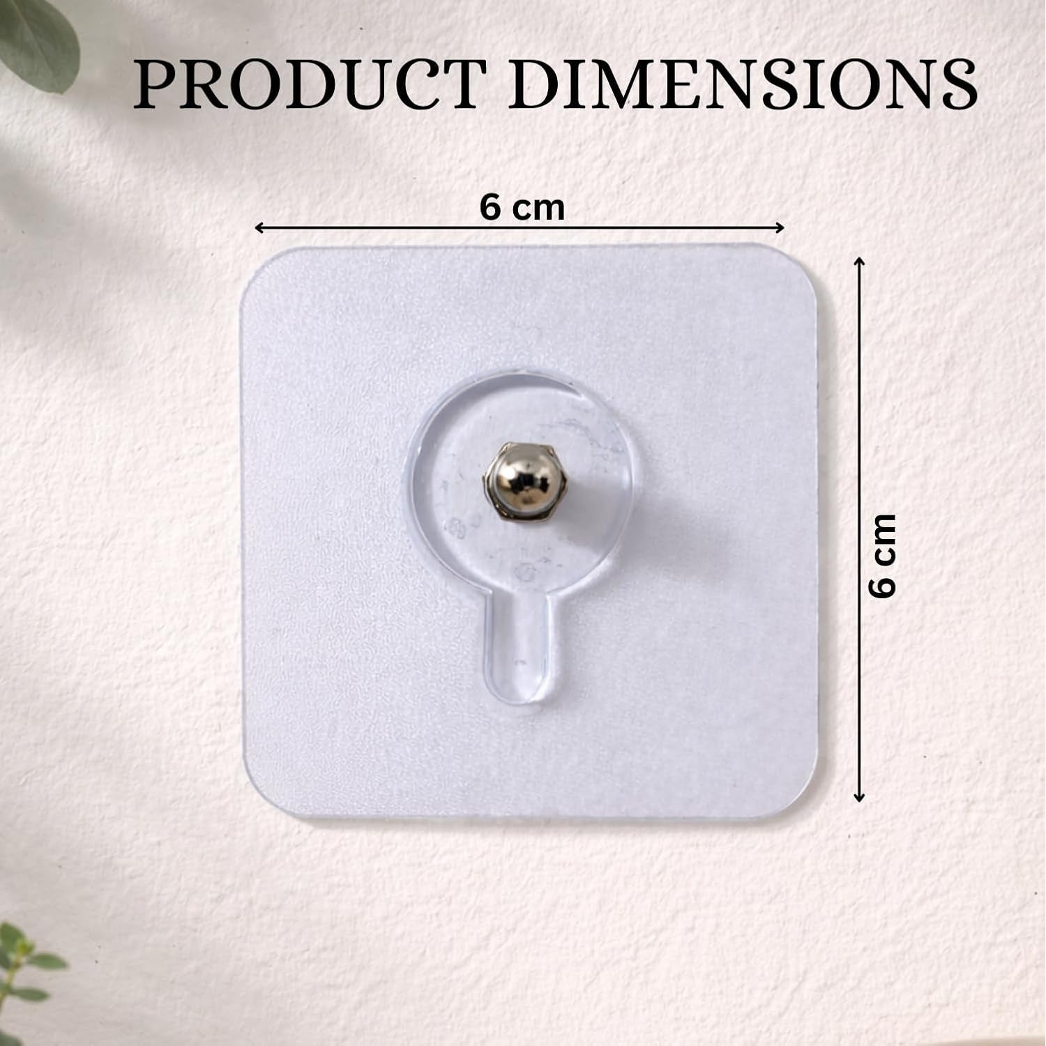 Plastic transparent wall hooks for easy installation