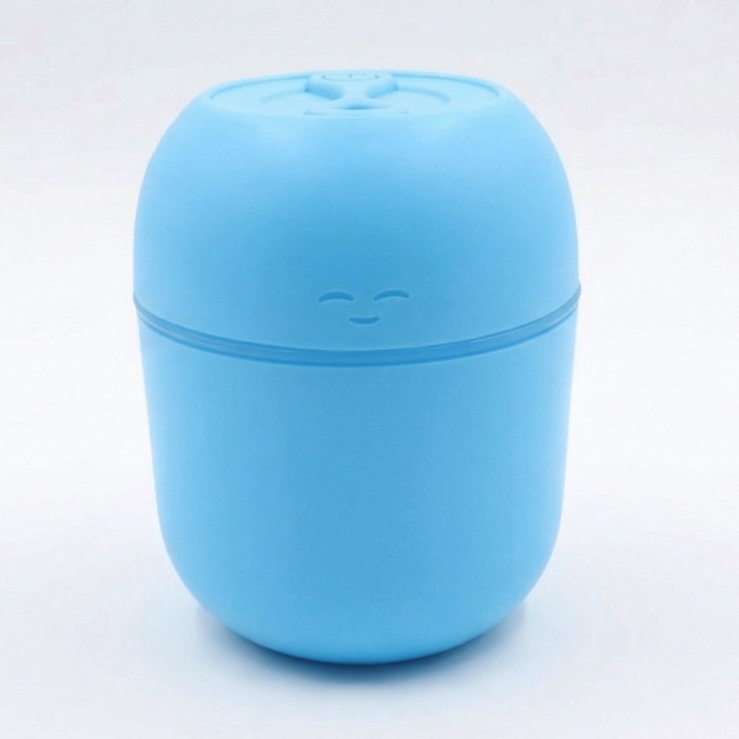 Top-down view of the USB Air Humidifier, showing the water tank and control button.