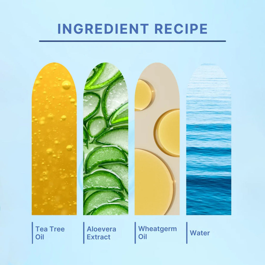 Side view of Hydrating Aqua Face Wash 250ml pump bottle