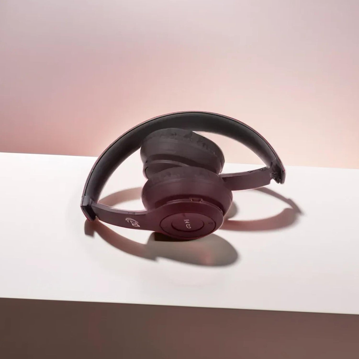 Compact foldable design of the Wireless Bluetooth Headset for travel.