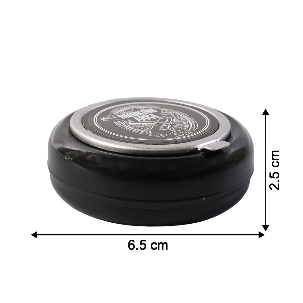 Tabletop ashtray showing deep container for ash collection