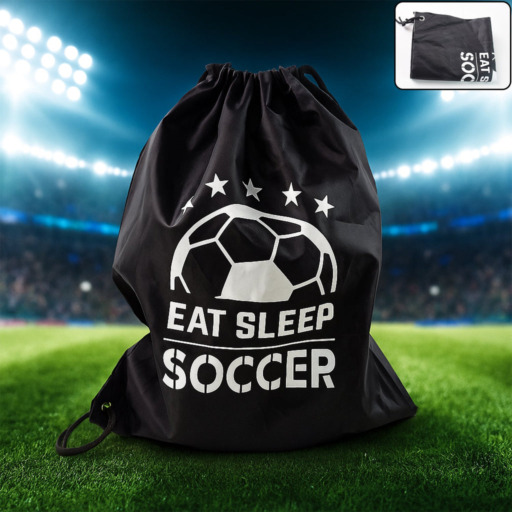 Black Drawstring Sport Backpack, ideal for gym and daily use.