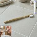 Eco-friendly wooden toothbrush with soft bristles and natural handle