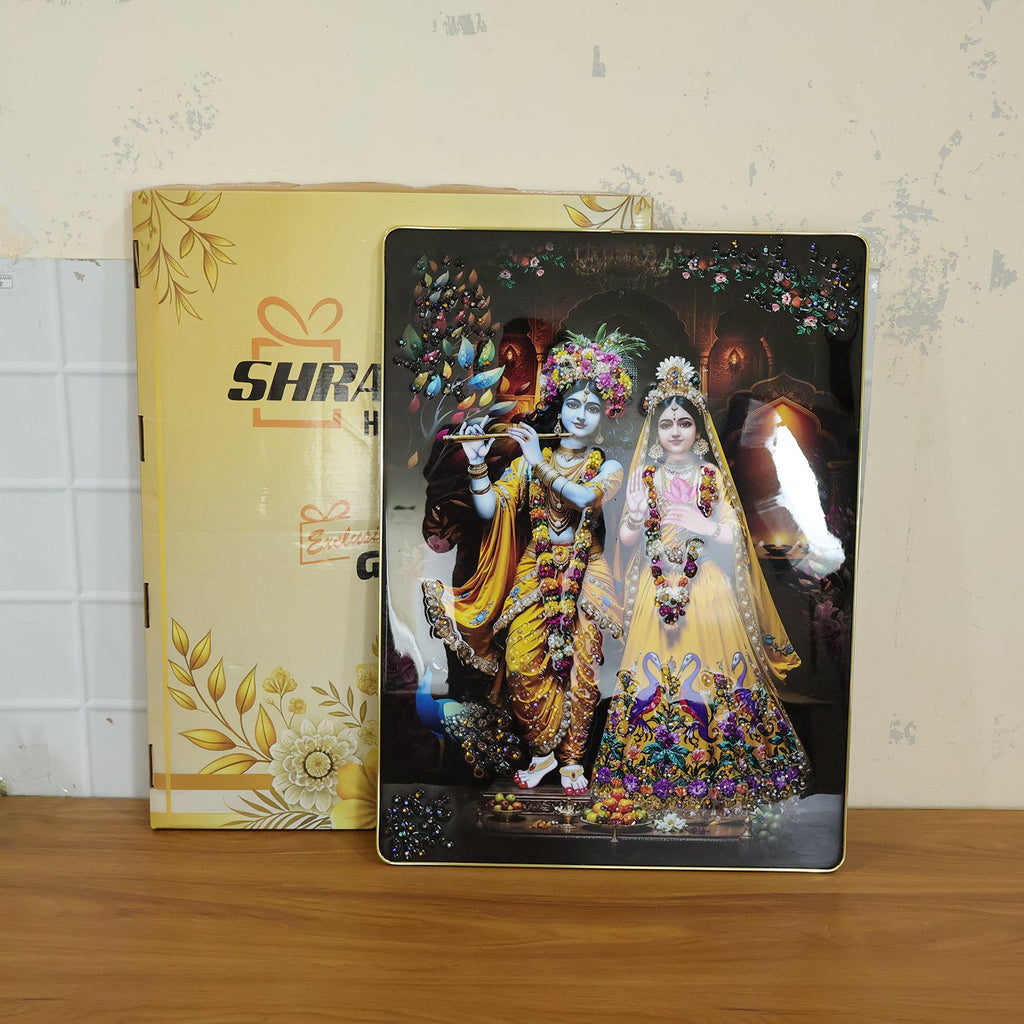 Beautiful Radha Krishna artwork for spiritual home decoration
