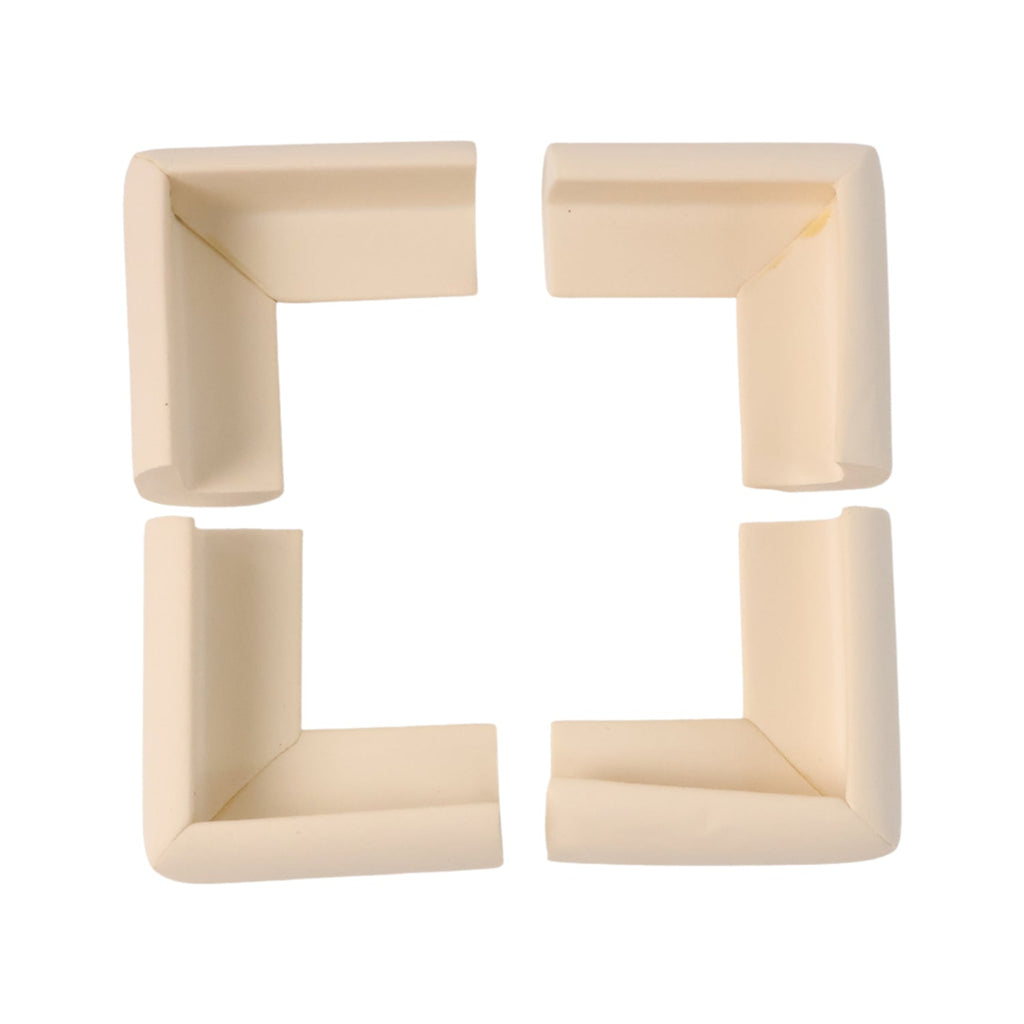 Table corners protected safely by soft foam guards to prevent bumps