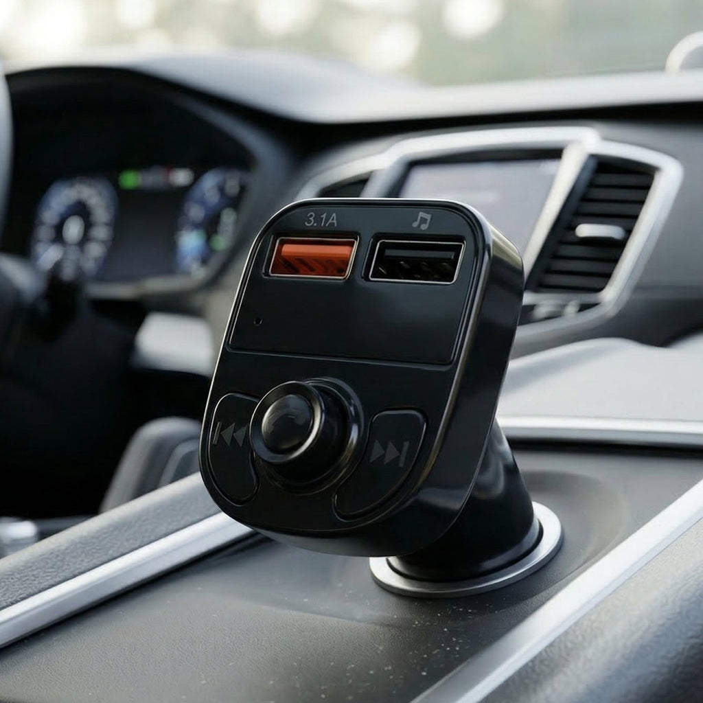 Dashboard wireless charging holder with LED display