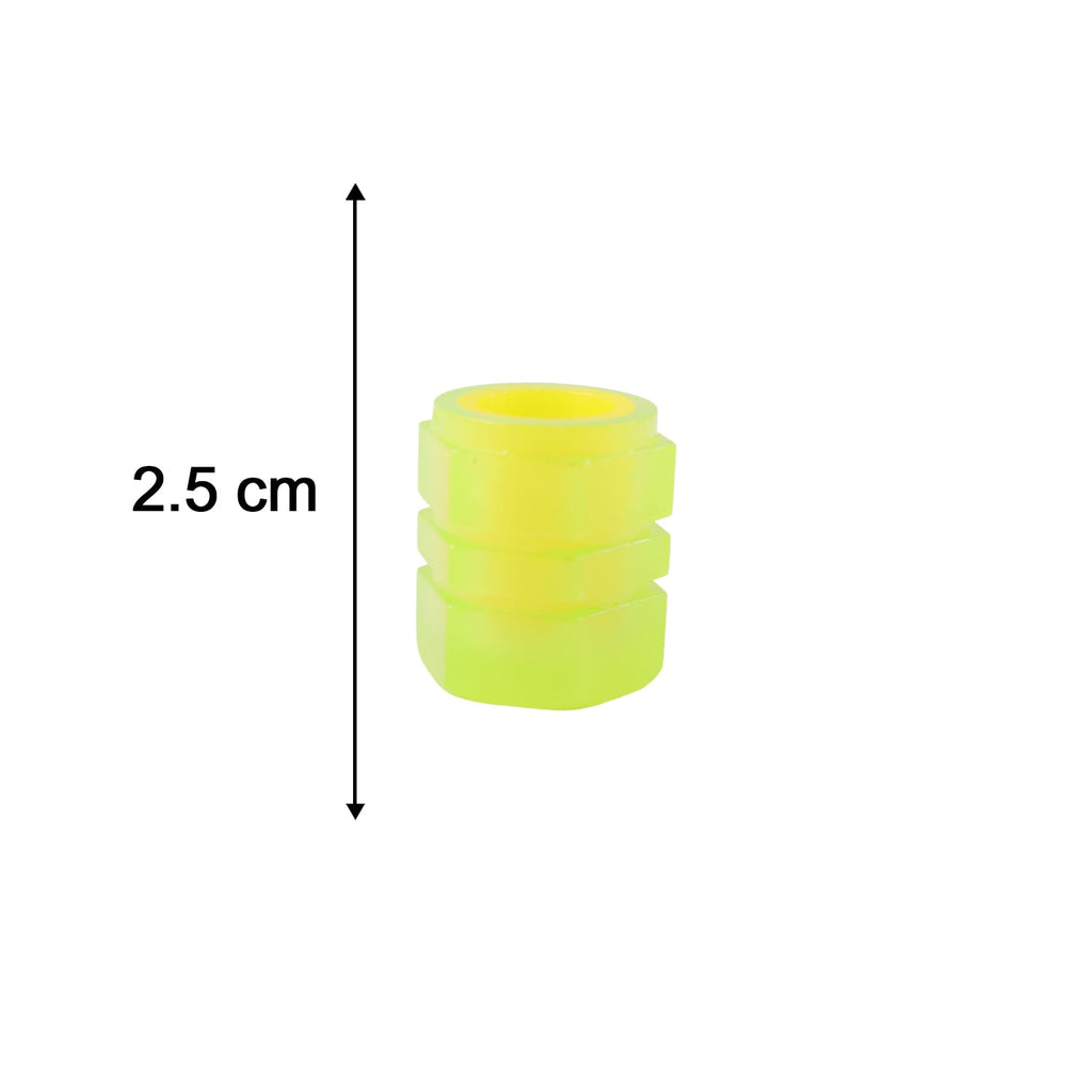 Diagram illustrating the compact dimensions of the Luminous Tyre Valve Caps.