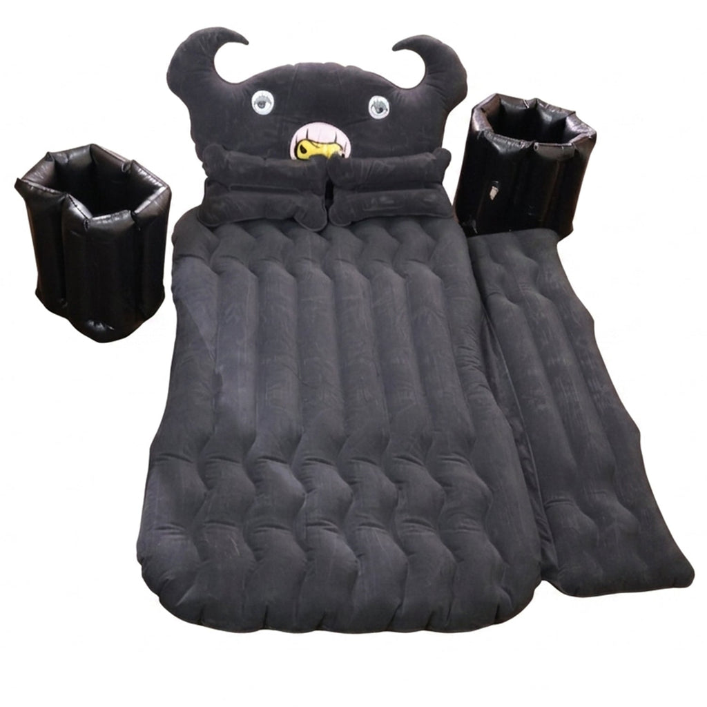 Car air mattress installed in car back seat for sleeping