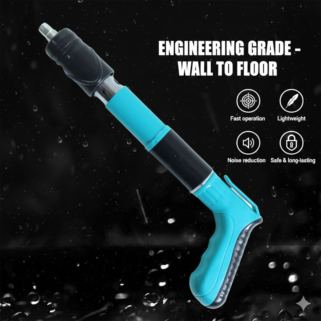 Side view of manual wall nail fixing tool with steel nails