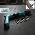 Manual wall nail gun with steel nails for concrete surface fastening