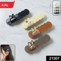 Bunny design snap clip hair accessory set for women