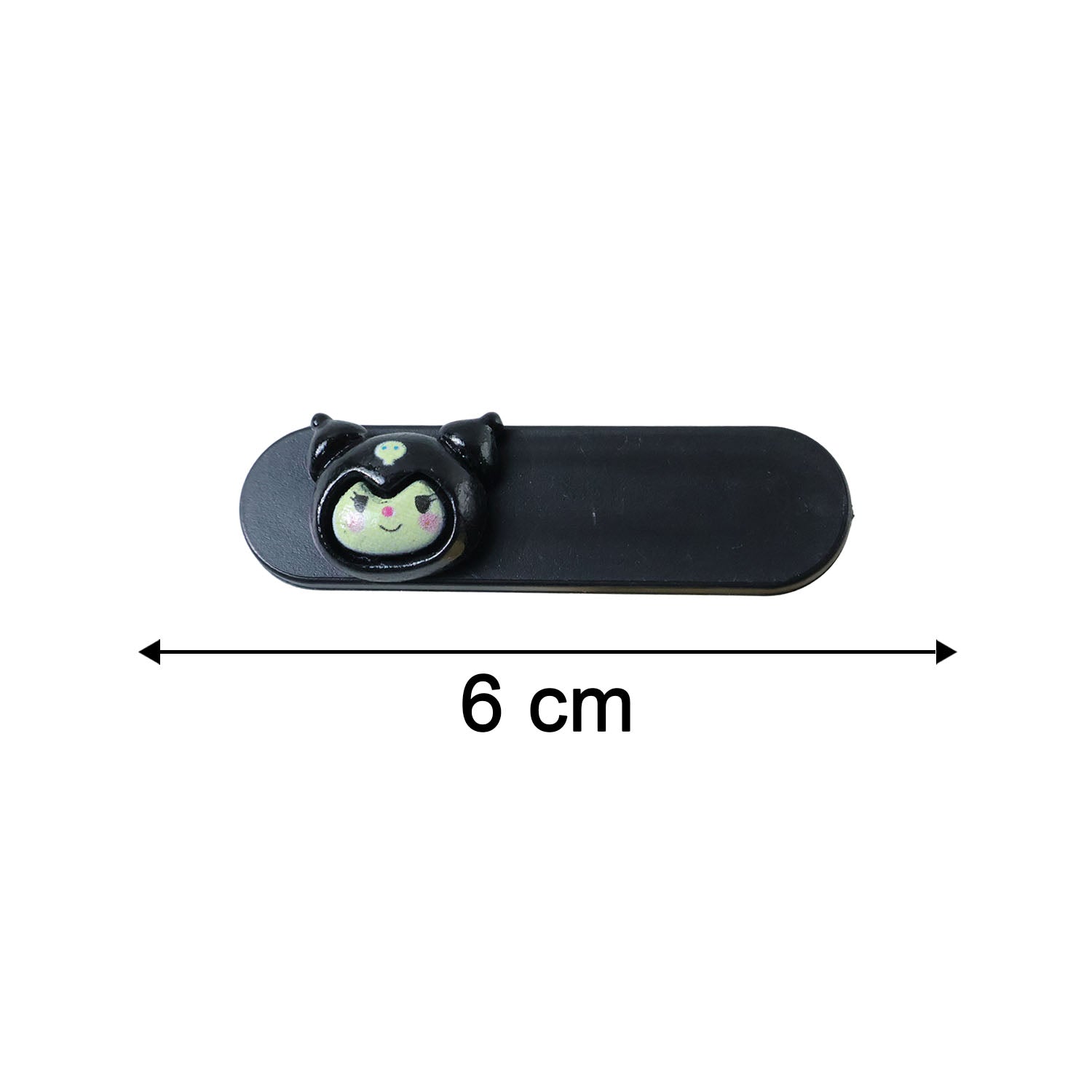 Detailed image showing size dimensions of cartoon character hair clips